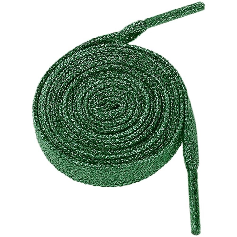 1 Pair Glitter Shiny Metallic Flat Shoelaces 120cm/47.24" Blackish Green